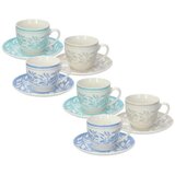 Easy Life Set skodelic s podstavkom, porcelan, 200 ml, 6 kos Cene