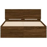  Okvir kreveta s uzglavljem smeđa boja hrasta 120x200 cm | shoptok.hr