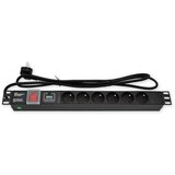 LAN-TEC PD.0605.200 - 19 "npr. 1U, 6 x 230 V, izklopljen, prenapetostna zaščita Cene