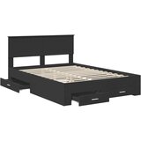  Krevetna konstrukcija Crna 140 x 190 cm Konstruirano drvo | shoptok.hr