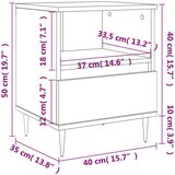  Noćni ormarići 2 kom boja hrasta 40x35x50 cm konstruirano drvo | shoptok.hr