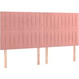  Posteljni okvir z vzglavjem roza 200x200 cm žamet, (20907284) | Shoptok.si