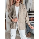 DStreet Marynarka damska oversize SOFT LOVE ciemnobrązowa | shoptok.hr