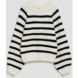 Marisse Pearl Black Striped Crew Neck Sweater | shoptok.hr