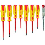 Ks Tools set izvijačev, 8 kosov, ploščati + križni + tester napetosti, (20987901) Cene
