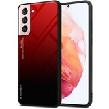 Cadorabo Ohišje, združljiv s Samsungom v rdeči barvi - črni - dvobarvni zaščitni pokrov iz silikona TPU in hrbta iz kaljenega stekla, (20570211) | Shoptok.si