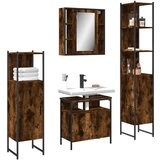 vidaXL 4-dijelni set kupaonskih ormarića boja dimljenog hrasta drveni | shoptok.hr
