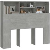  Uzglavlje s ormarićem siva boja betona 120 x 19 x 103,5 cm | Eponuda.com