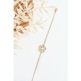 Glam Chic Delicate Women's Bracelet With A Flower Gold | Shoptok.si