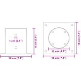  Okrugli sidrište u zemlji 4 pcs Antracit 18 x 18 x 15 cm Metal | shoptok.hr