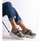 Gemre Green-beige women's sneakers Alva | Shoptok.si