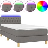  box spring s madracem LED tamnosivi 100x200 cm tkanina | shoptok.hr