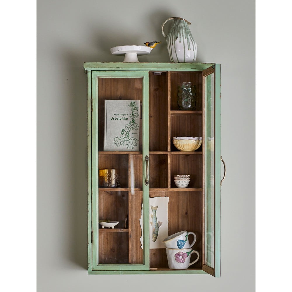 Bloomingville Zelena vitrina iz masivne jelke 13,5x80 cm Hazem – | Shoptok.si