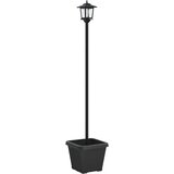  Solarna lampa s postoljem i saksijom Crna 32 x 32 x 158 cm | shoptok.hr