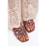 Boto Decorated Flat Sandals Burgundy Anniles | shoptok.hr