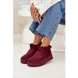 Boto Suede Snow Boots On Platform Bordeaux Corcoran | Shoptok.si