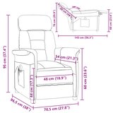  Massagerica Smeđa 96,5 x 70,5 x 95 cm Mikro Vlakna | shoptok.hr