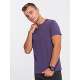 Ombre Men's classic cotton BASIC T-shirt - purple Cijene