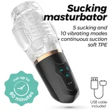 Crushious QUASAR RECHARGEABLE MASTURBATOR WITH SUCTION