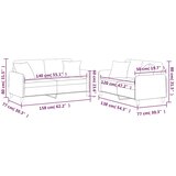  2-dijelni set sofa s jastucima svjetlosivi od tkanine | shoptok.hr