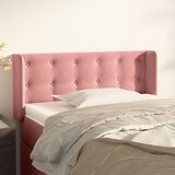  Uzglavlje s ušima ružičasto 93x16x78/88 cm baršunasto | shoptok.hr