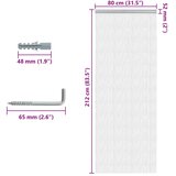  Lančani zastor za zaštitu od muha 80 x 212 cm aluminijski | shoptok.hr