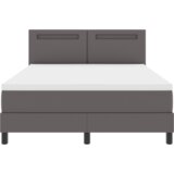 Box Okvir postelje z vzmetnico Siva 140 x 200 cm Umetna koža, (5000022692) | Shoptok.si