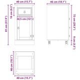  Cabinet s ladicama Med 40 x 46 x 81 5 cm Čvrsto borovo drvo | shoptok.hr