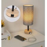  Brilagi - Stona lampa sa USB portom TABLON 1xE27/25W/230V hrast/crna/siva | Eponuda.com