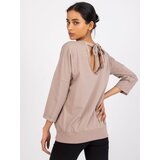 RUE PARIS Blouse-RV-BZ-7550.58-dark beige | Shoptok.si