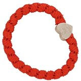 By Eloise London Woven Gold Heart Red Orange gumice za kosu | shoptok.hr