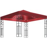  Sjenica s LED svjetlosnim trakama 3 x 3 m crvena boja vina | shoptok.hr
