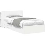  Okvir kreveta s pohranom Bijela 80 x 200 cm Konstruirano drvo - Bijela 80 x 200 cm bez središnje police | shoptok.hr
