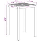  Stol za bar u vrtu Prirodna i bijela 80 x 80,5 x 105 cm | shoptok.hr