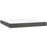  Box spring postelja z vzmetnico temno siva 200x200 cm žamet, (20789980) | Shoptok.si
