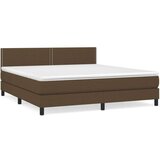  Box spring postelja z vzmetnico temno rjava 180x200 cm blago, (20930371) | Shoptok.si