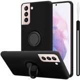 Cadorabo Ohišje, združljiv s Samsungom v tekoči črni barvi - zaščitni pokrov iz fleksibilnega silikona TPU z obročem, (20596916) | Shoptok.si