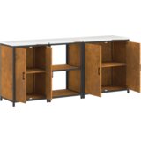 vidaXL Kuhinjski komplet za shranjevanje 3 pcs Rjav 210 x 50 x 92 cm | Shoptok.si