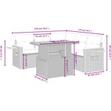  6-dijelni set vrtnih sofa s jastucima bež od poliratana | shoptok.hr