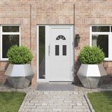 vidaXL Cvetlično korito 2 pcs srebrna 100 x 100 x 80 cm | Shoptok.si
