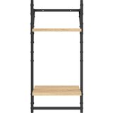  Zidne police 2 razine s prečkama 2 kom hrasta sonome 30x25x65cm | shoptok.hr
