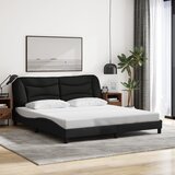  Okvir kreveta s LED-om bez madraca Hvar crni 180x200 cm od tkanine | Eponuda.com