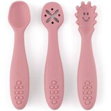  PETITE&MARS Silikonske žlice za trening od 3 kom 6 m+ Take&Match, Dusty Rose | shoptok.hr
