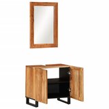  2-dijelni set kupaonskog namještaja od masivnog bagremovog drva | shoptok.hr