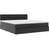  Otomanski okvir kreveta s madracima crni 200x200cm umjetna koža | shoptok.hr