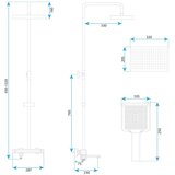 REA Bath Tuš set Rea Arlo Brush Gold | shoptok.hr