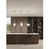  Ondaluce - Visilica na sajli THELMA 1xE27/15W/230V prečnik 25 cm zlatna/zadimljeno bež | Eponuda.com