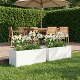  Vrtna saksija 2 kom. Bijela 60 x 20 x 20 cm Čelična vrata - Bijela 60 x 20 x 20 cm 2 | shoptok.hr