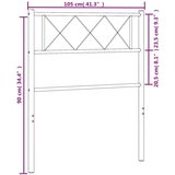  Metalno uzglavlje bijelo 100 cm | shoptok.hr