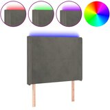  LED uzglavlje tamnosivo 83x16x118/128 cm baršunasto | shoptok.hr